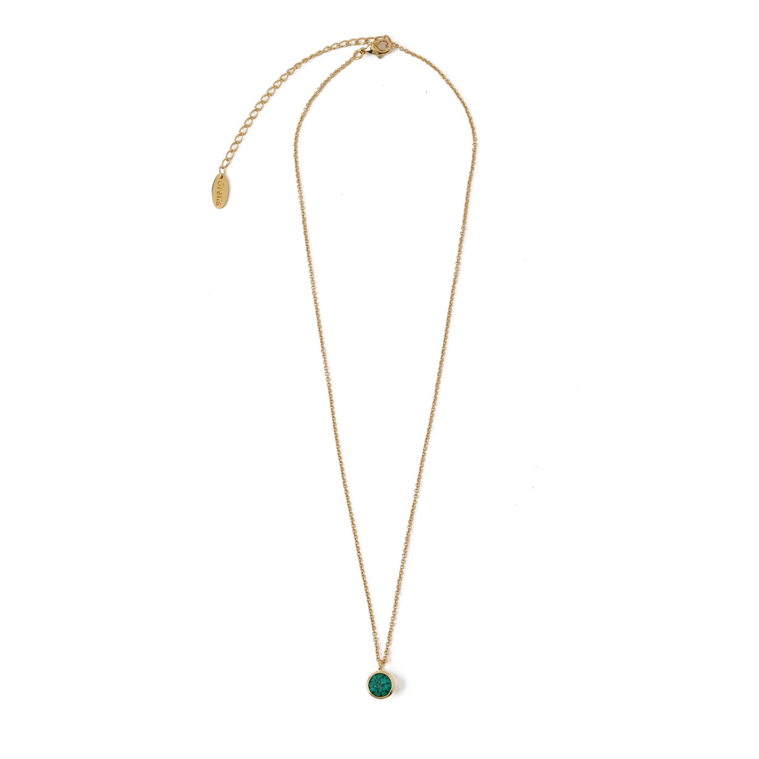 Emerald Necklace Made With Swarovski® Crystals - Gold