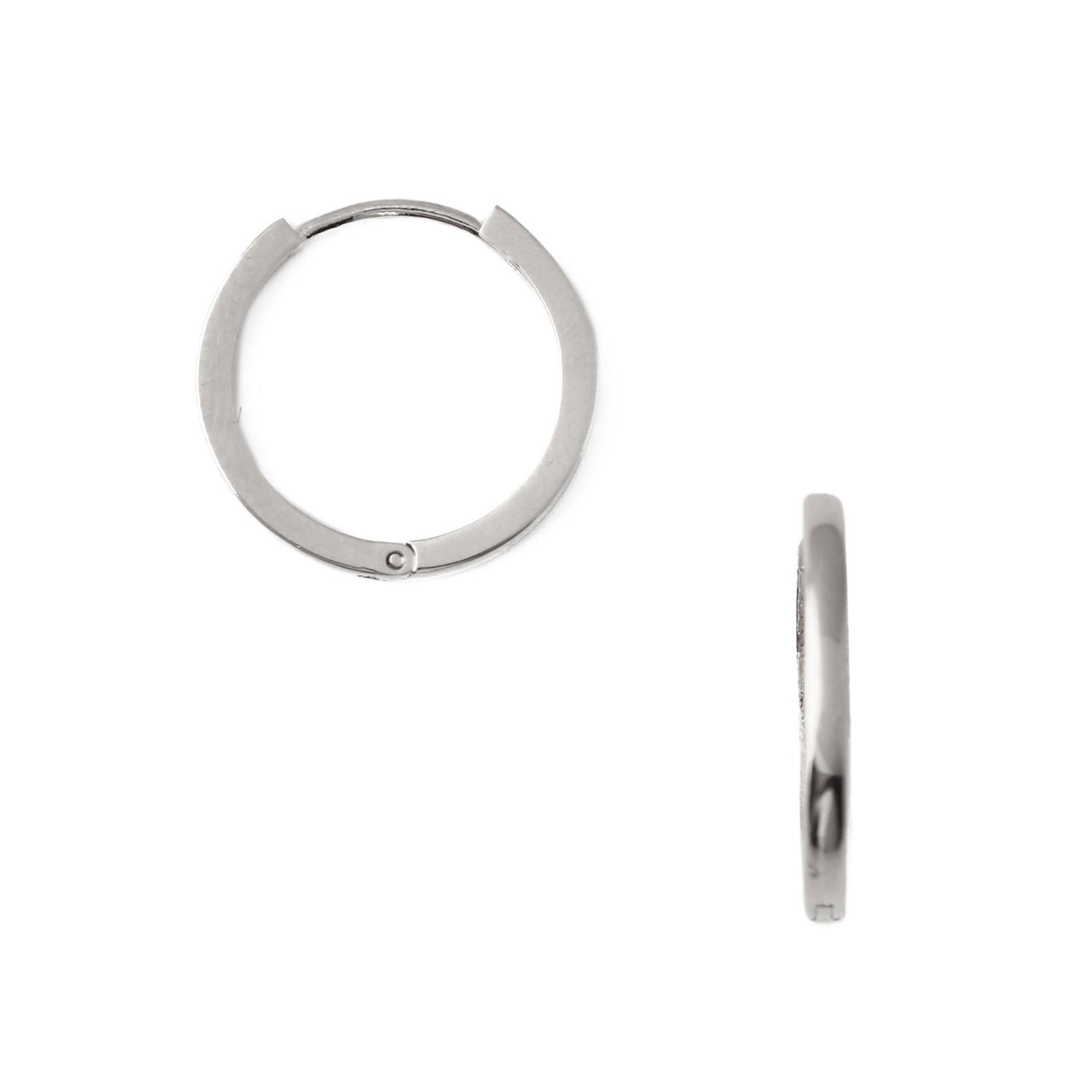 Sterling Silver Plain Round 30mm Hoop Earrings – Silver Chic