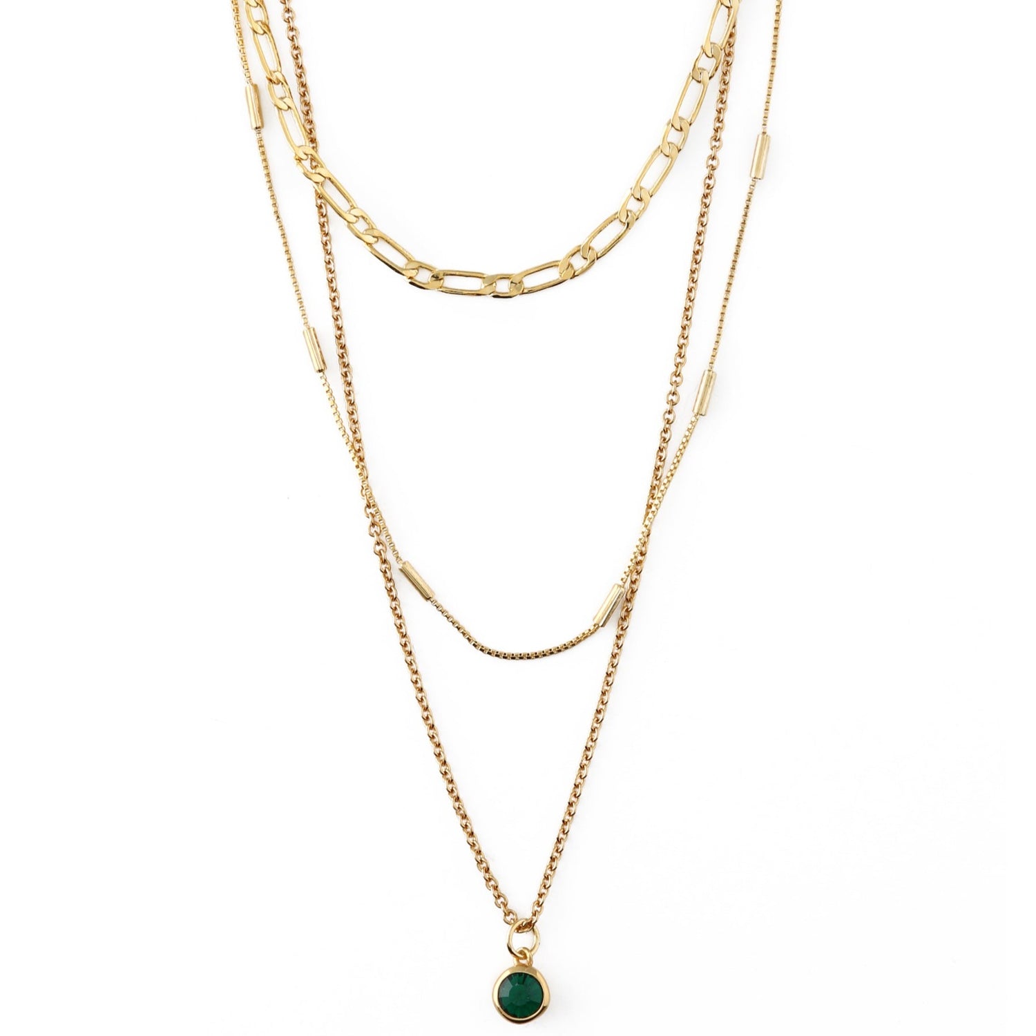 Real gold layered necklace uk clearance