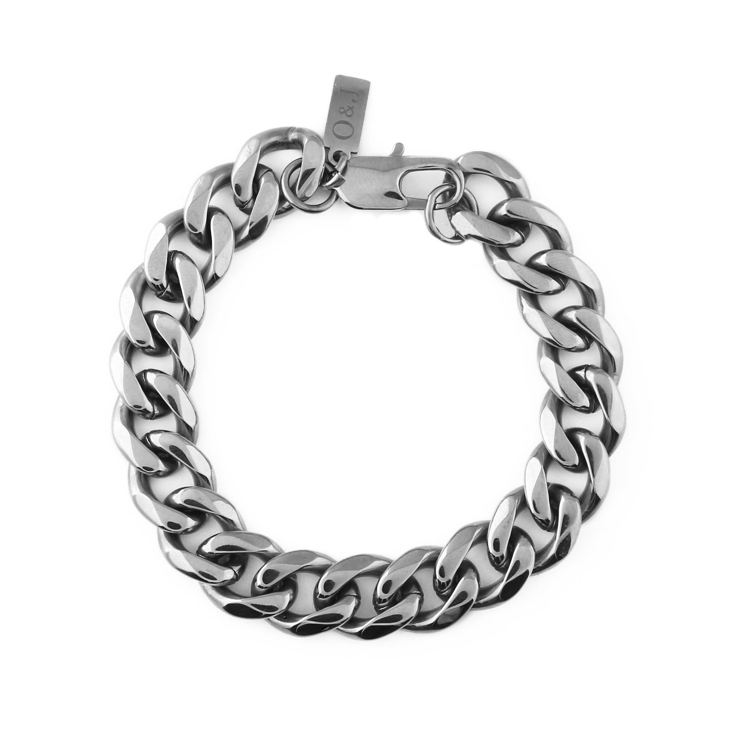 20mm Heavy Curb Silver Bracelet | Silver bracelet, Bracelets for men, Mens bracelet  silver
