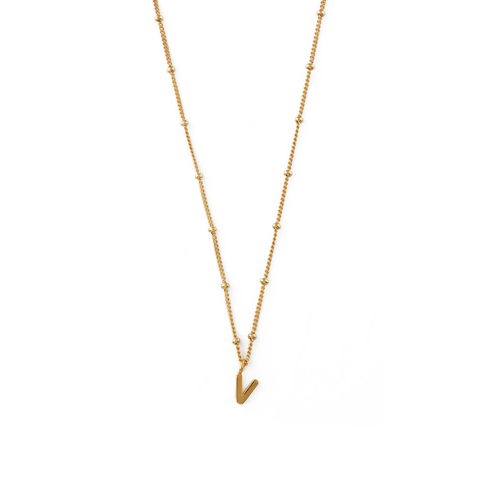 Satellite Chain Initial Necklace - Gold - Orelia London