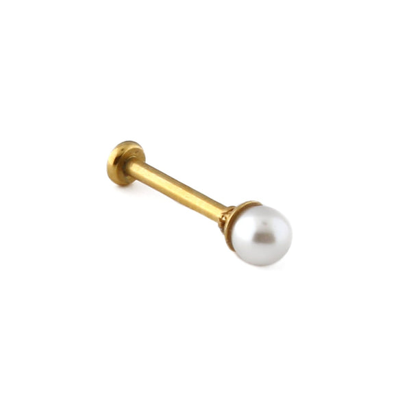 Pearl labret stud sale