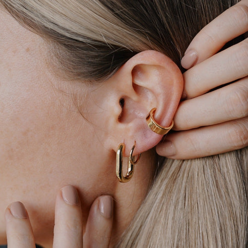 Gold Chunky Hoops  Gold Earrings  Otiumberg Jewellery