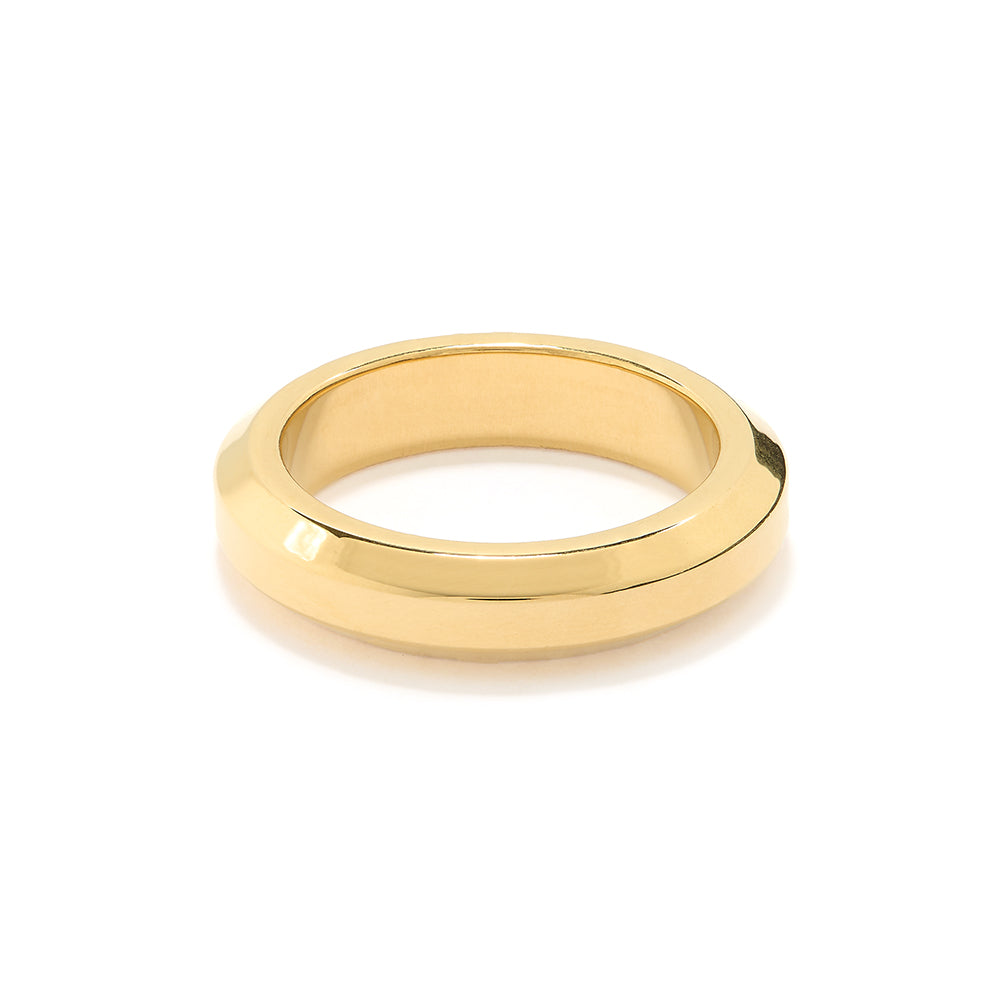 LUXE Bevelled Edge Ring - Gold