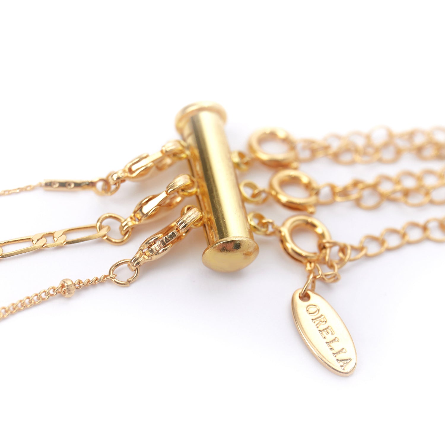 Layered Necklace Separator - 3 Chain Gold