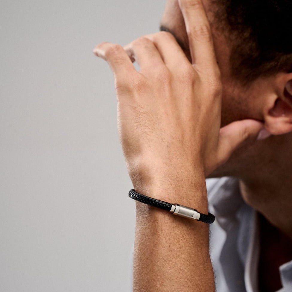 Mens plaited bracelet on sale