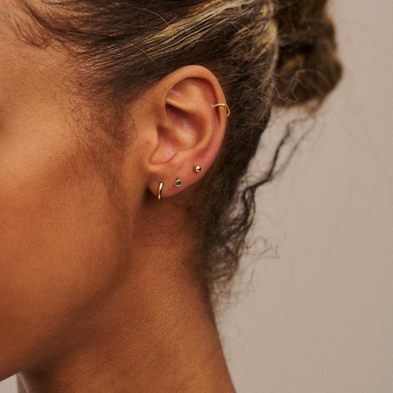 Emerald Stud & Hoop Earrings 3 Pack Made With Swarovski® Crystals - Orelia London
