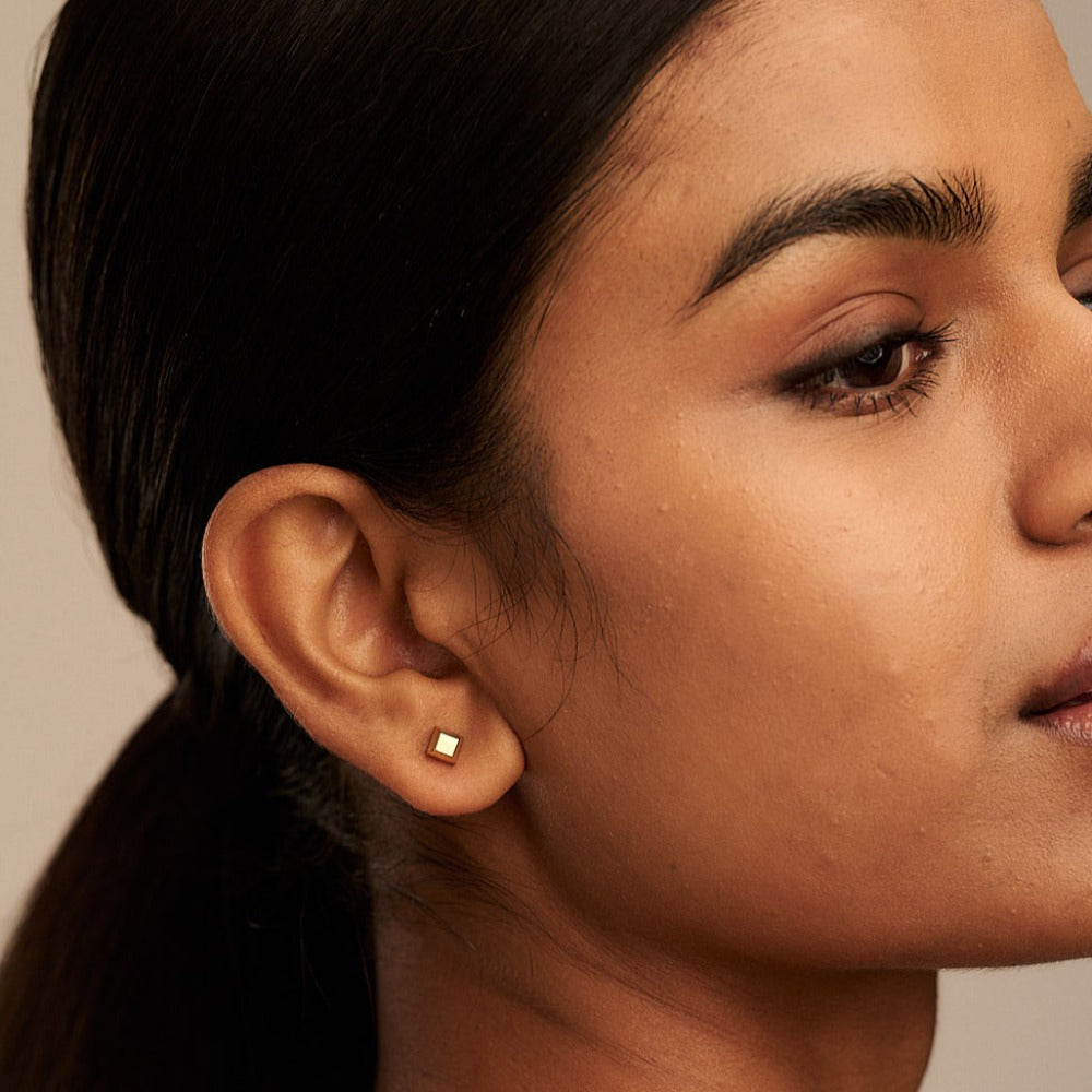 LUXE Mini Square Stud Earrings