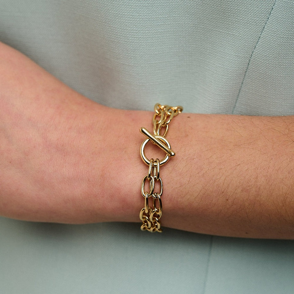DOUBLE ROW ROUND SOLITAIRE TENNIS BRACELET  Mon Tresor