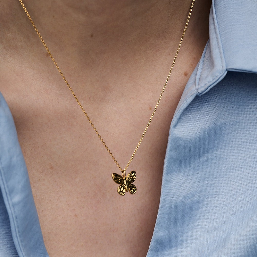 Buy Butterfly Snake Gold Necklace For Girls - Brantashop