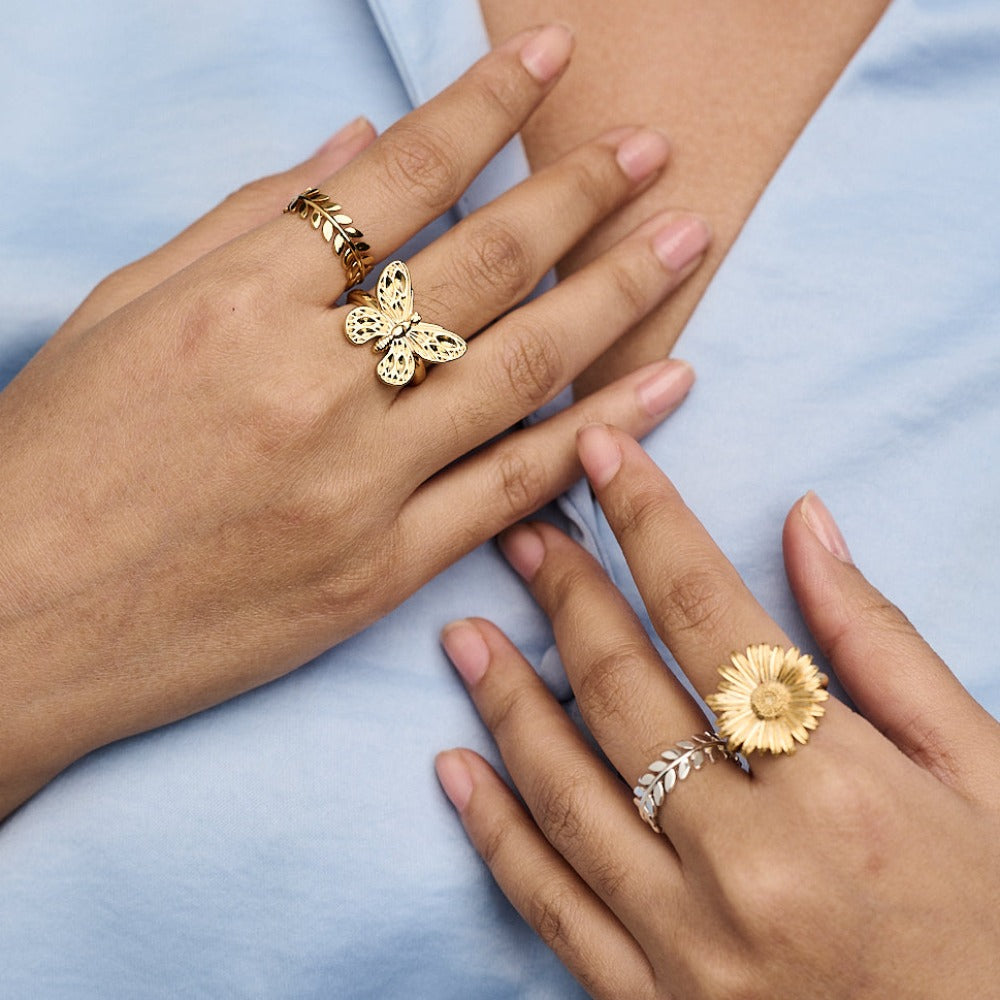 Pandora butterfly ring outlet gold
