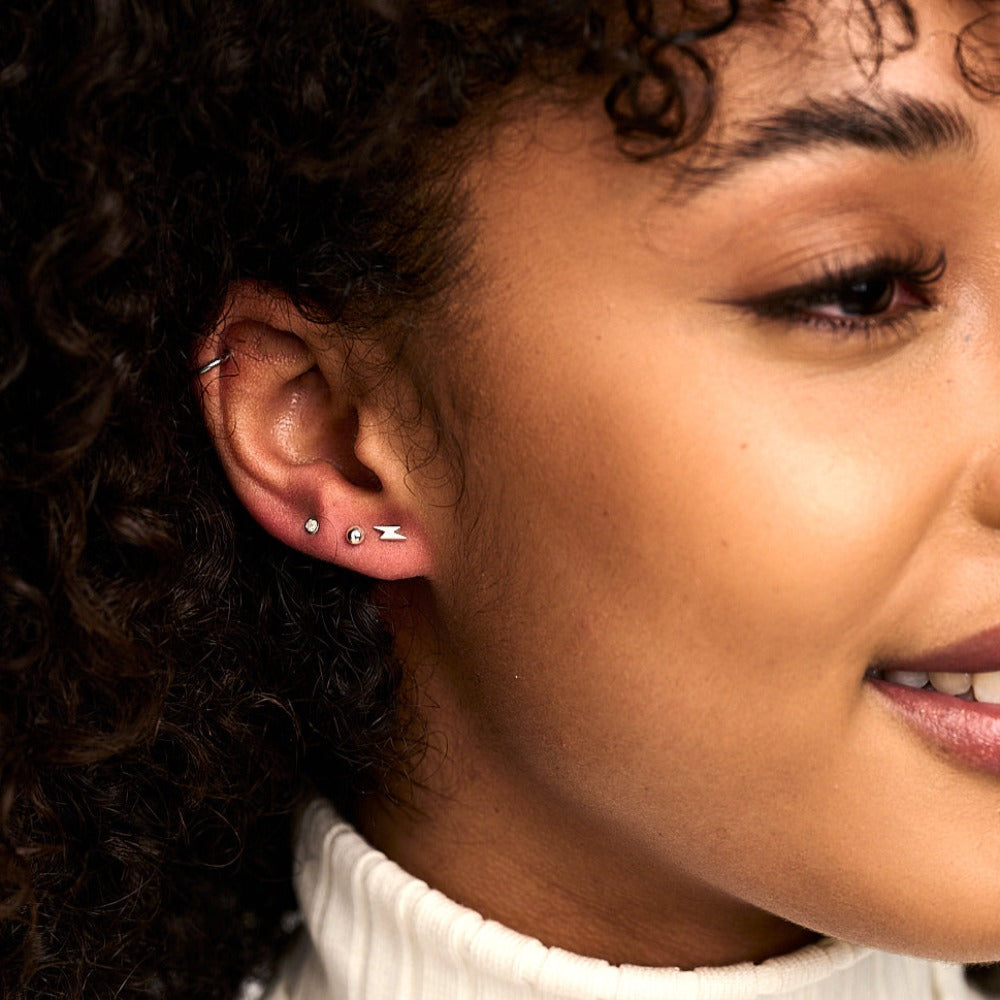 Silver stud earrings new arrivals swarovski