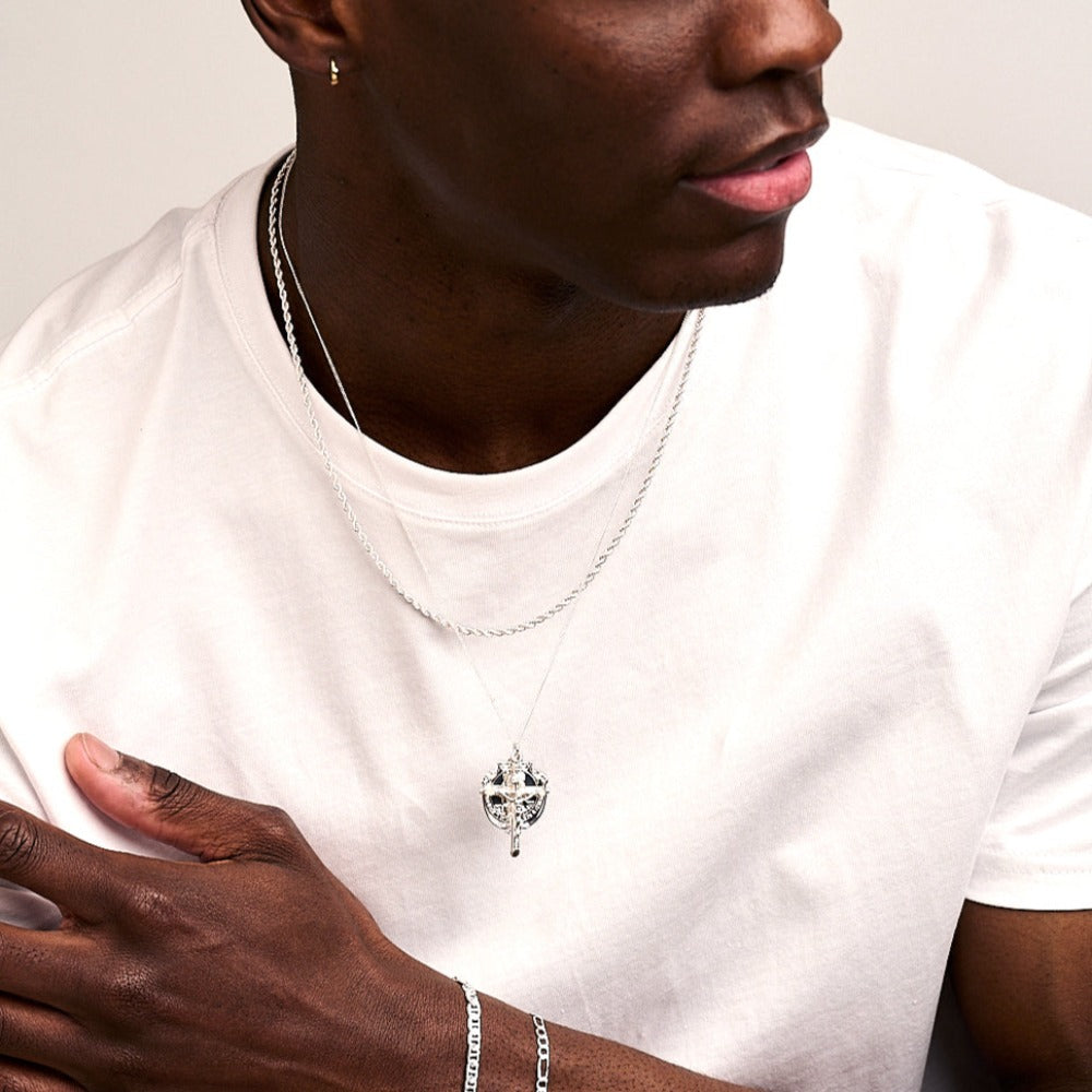 St christopher and cross necklace sale
