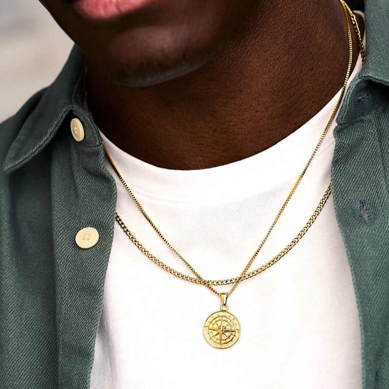 Round Box Chain Necklace - Gold - Orelia London