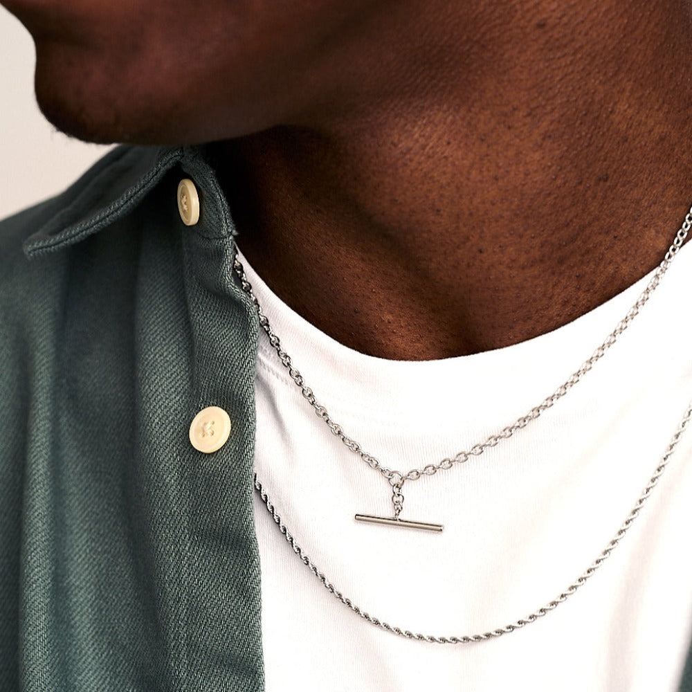 Mens t bar necklace hotsell