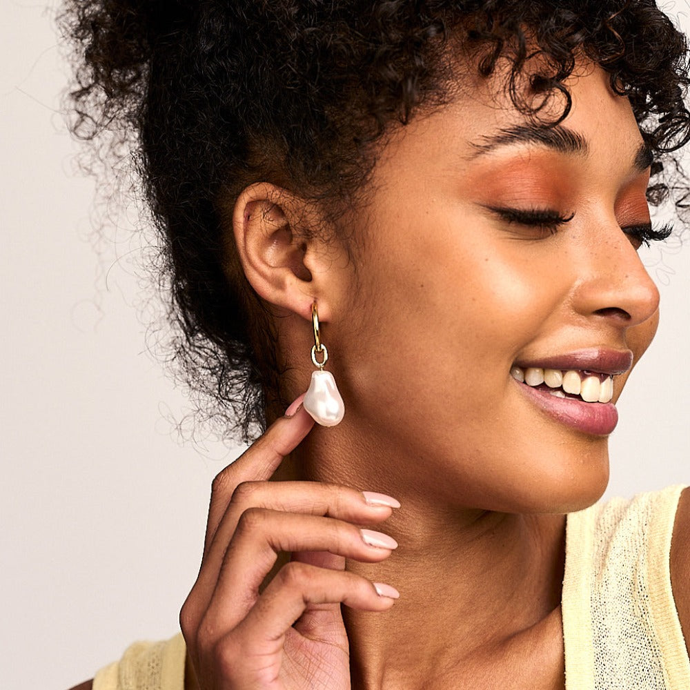 Curly hoop earrings sale