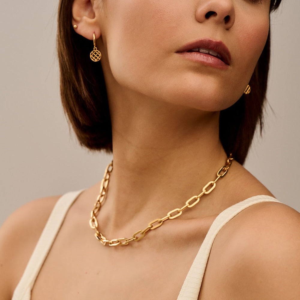 Gold Chunky Necklace Chain Necklace Ladies Necklace Orelia