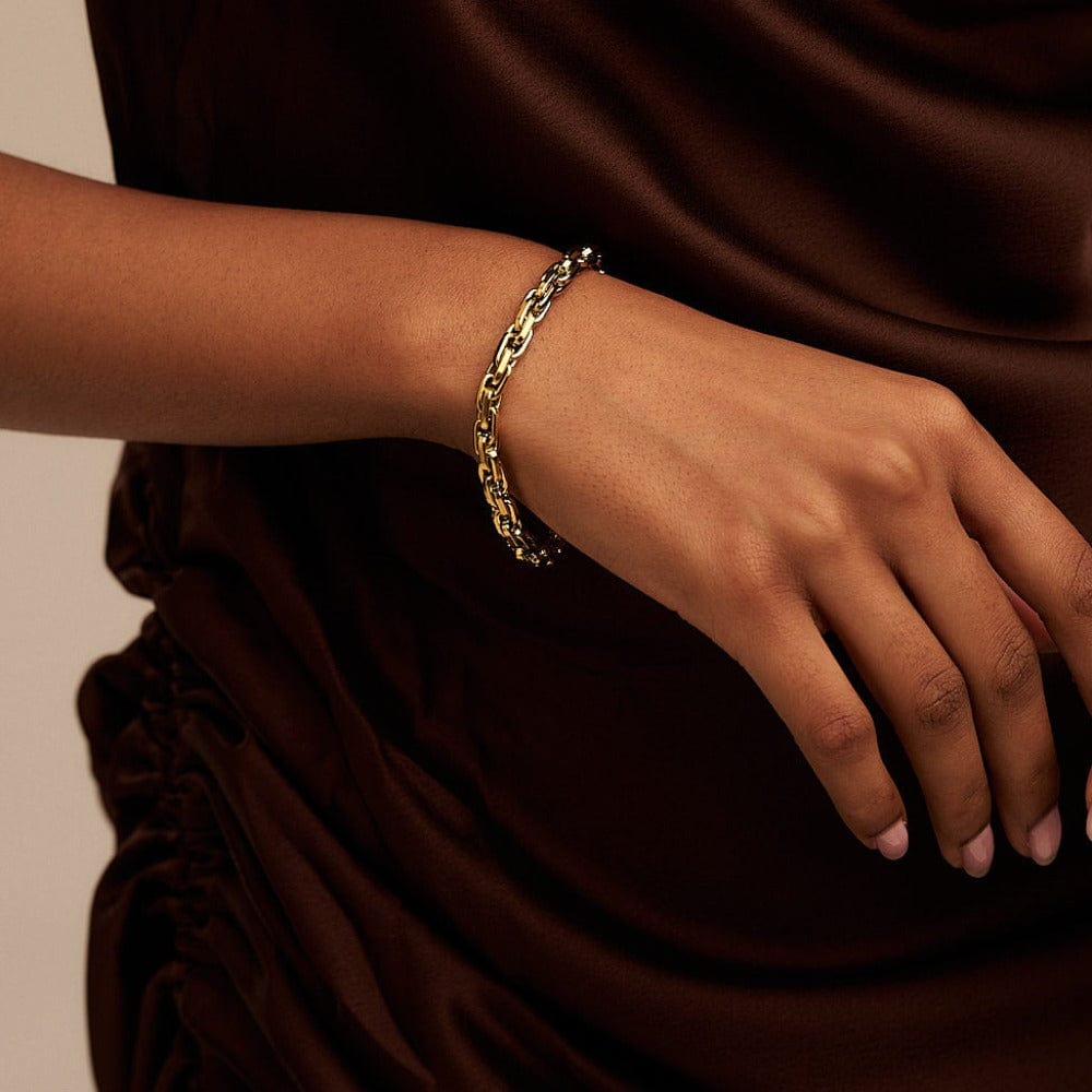 Bracelets LUXE Interlocking Link Chain Bracelet - Gold Orelia Jewellery