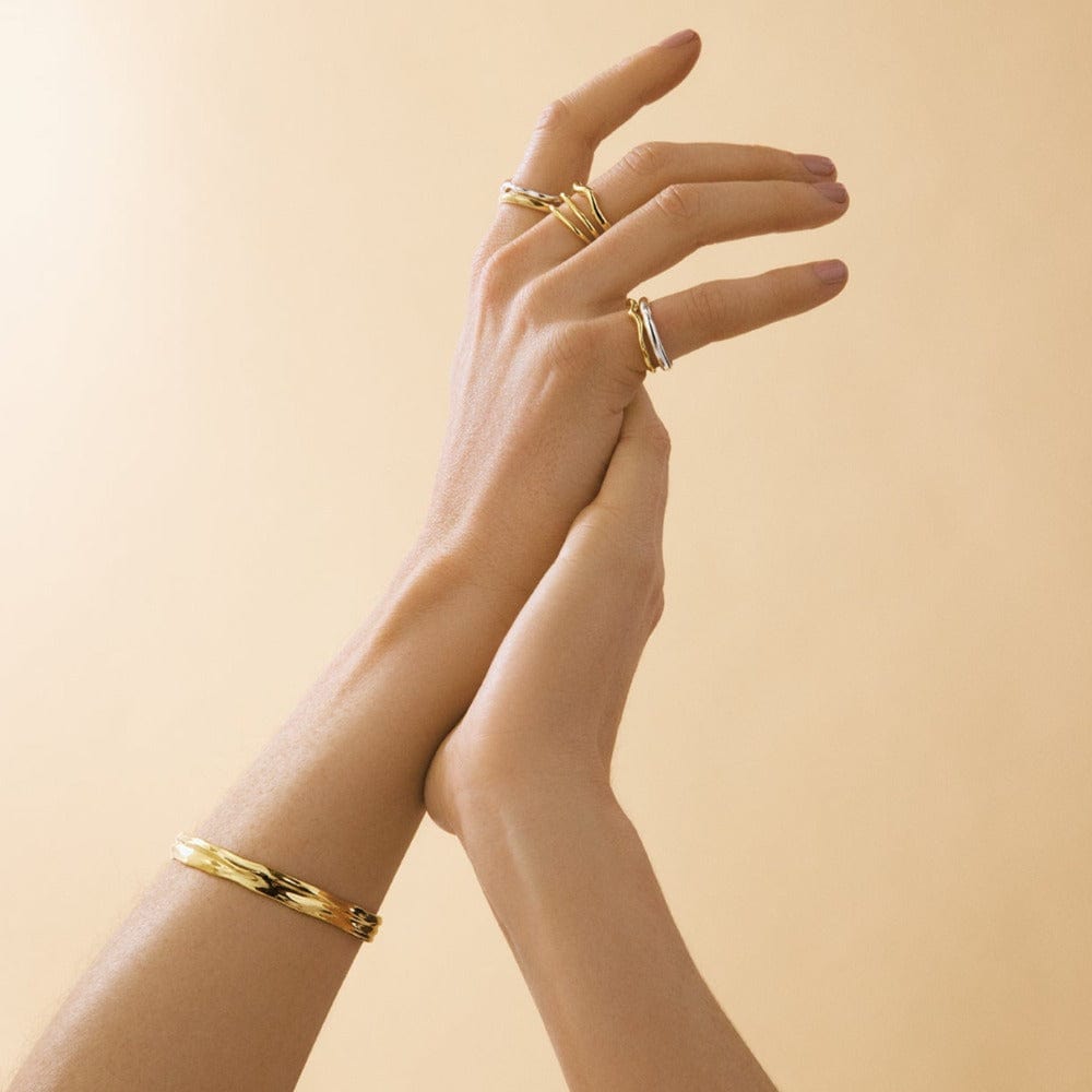 Bracelets Organic Molten Bangle Orelia Jewellery