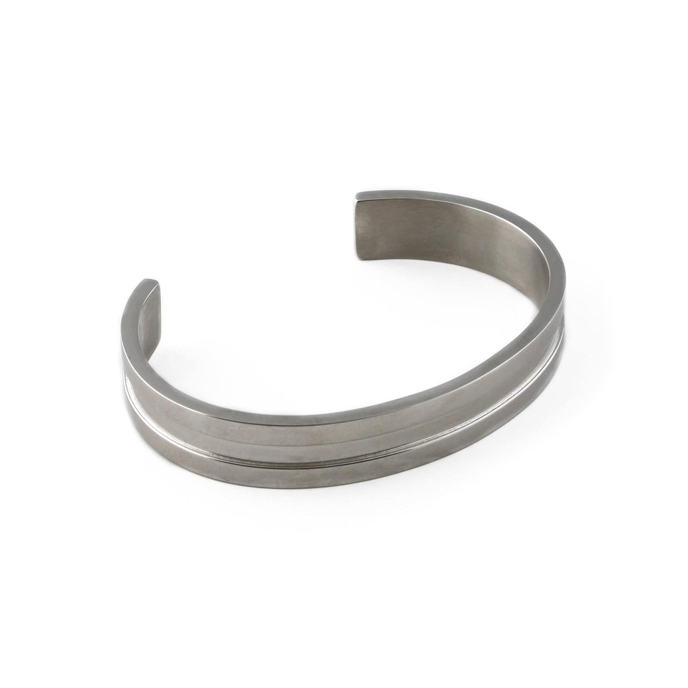 Bracelets Ridged Bangle - Silver Orelia Jewellery