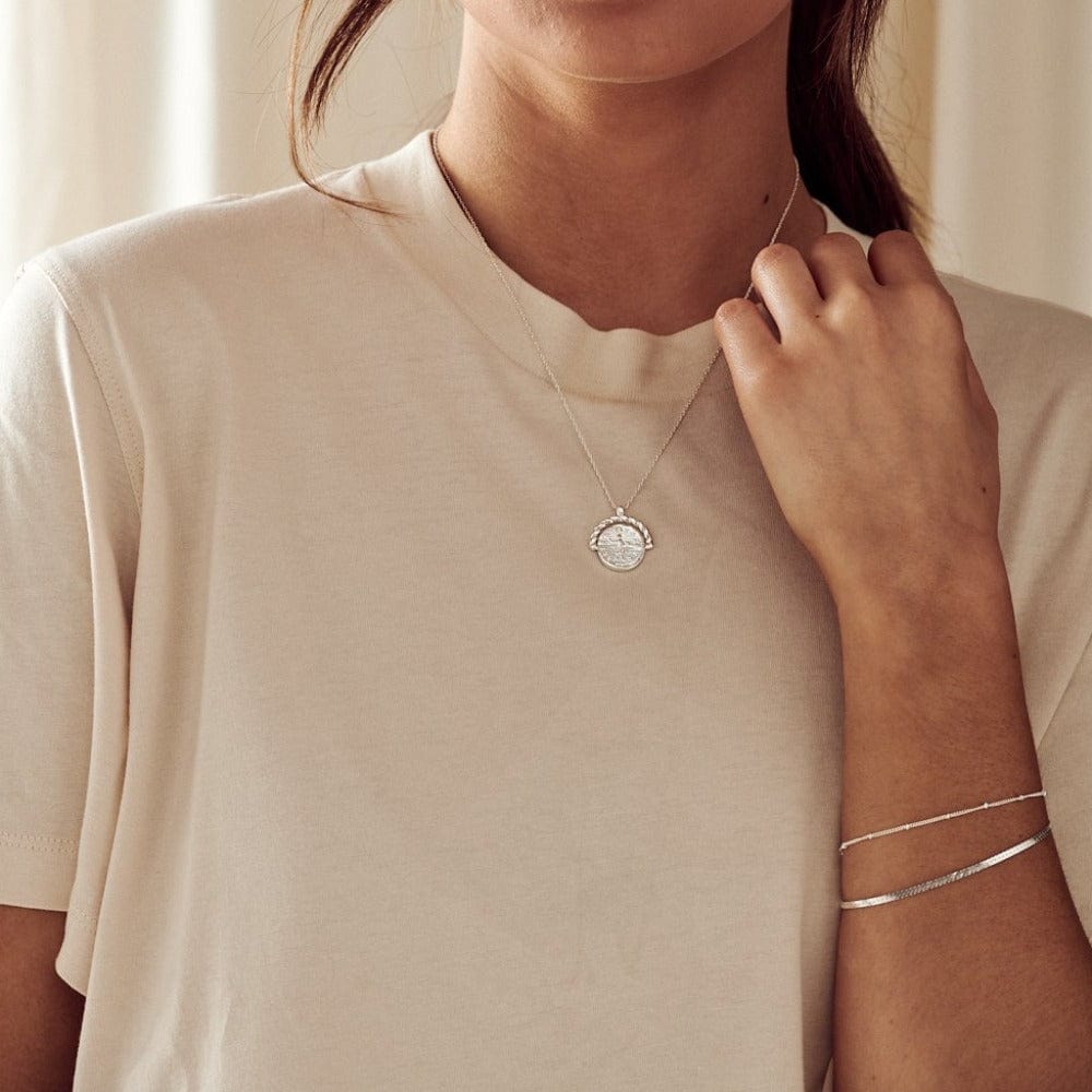 Bracelets Satellite & Flat Curb Bracelet Duo - Silver Orelia Jewellery