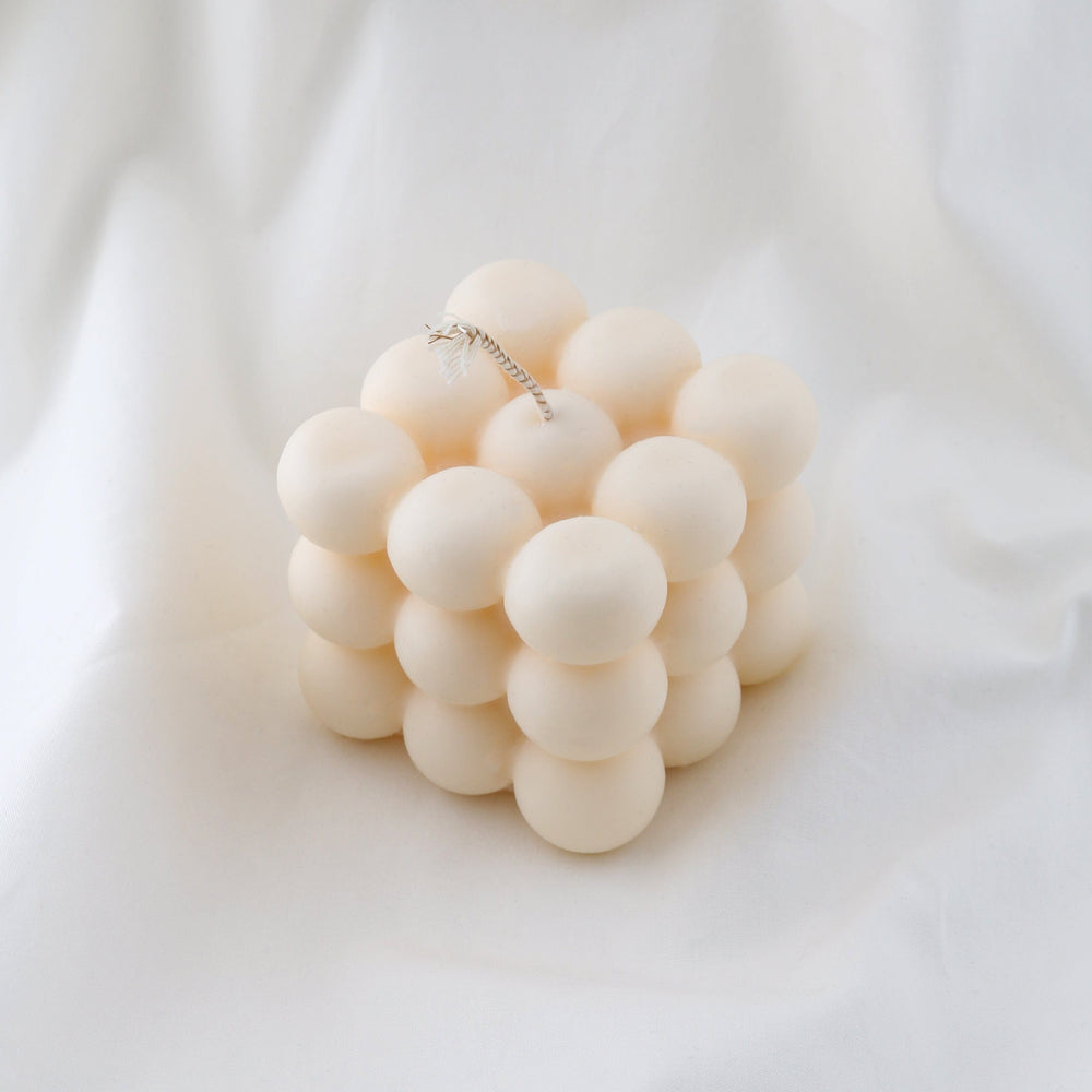 Candles Bobble Cube Candle - Natural Cream Orelia Jewellery