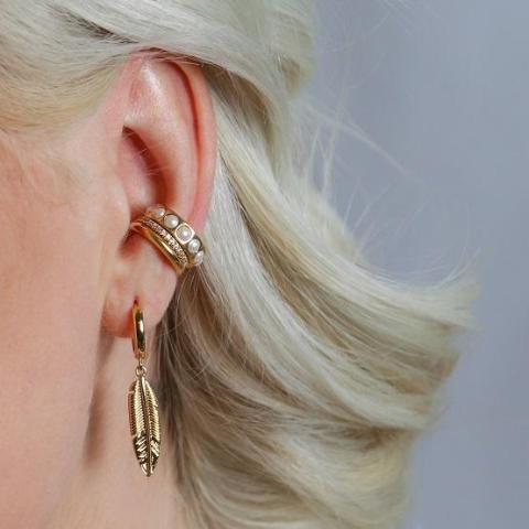Ear Cuffs Fine Pavé Ear Cuff - Gold Orelia Jewellery