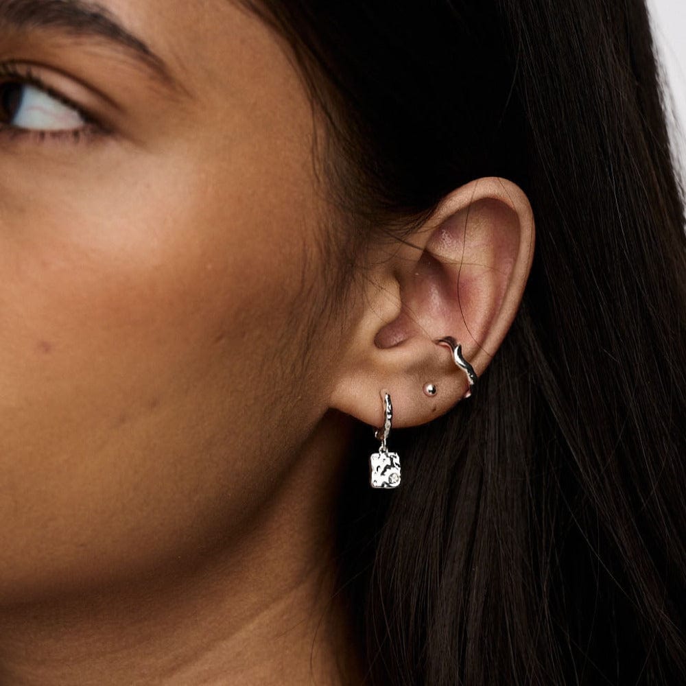 Ear Cuffs Organic Wave Ear Cuff - Silver Orelia Jewellery