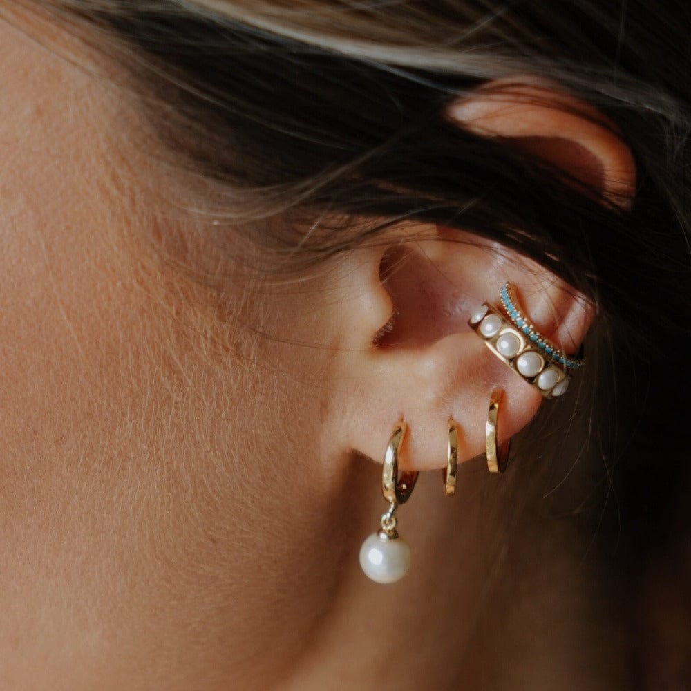 Huggie Hoops Clean Metal Huggie Hoop Earrings - Gold Orelia Jewellery