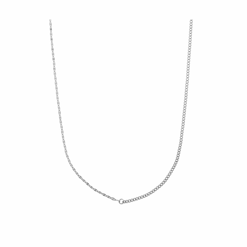 Long Necklaces Mixed Delicate Chain Necklace - Silver Orelia Jewellery