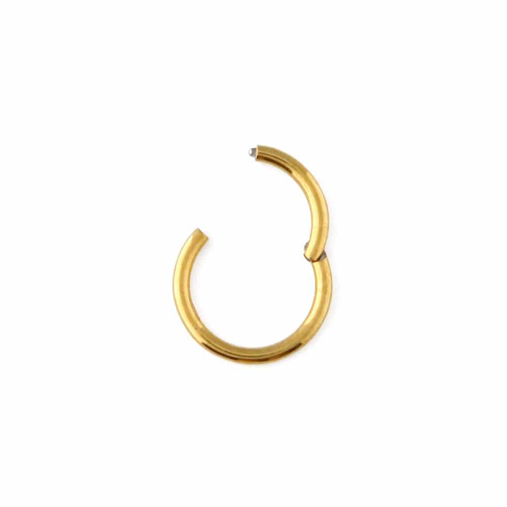 Piercings Clean Metal Clicker Hoop 8mm - Gold Orelia Jewellery