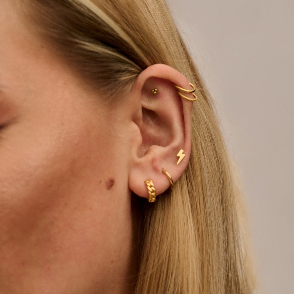 Piercings Clean Metal Clicker Hoop 8mm - Gold Orelia Jewellery