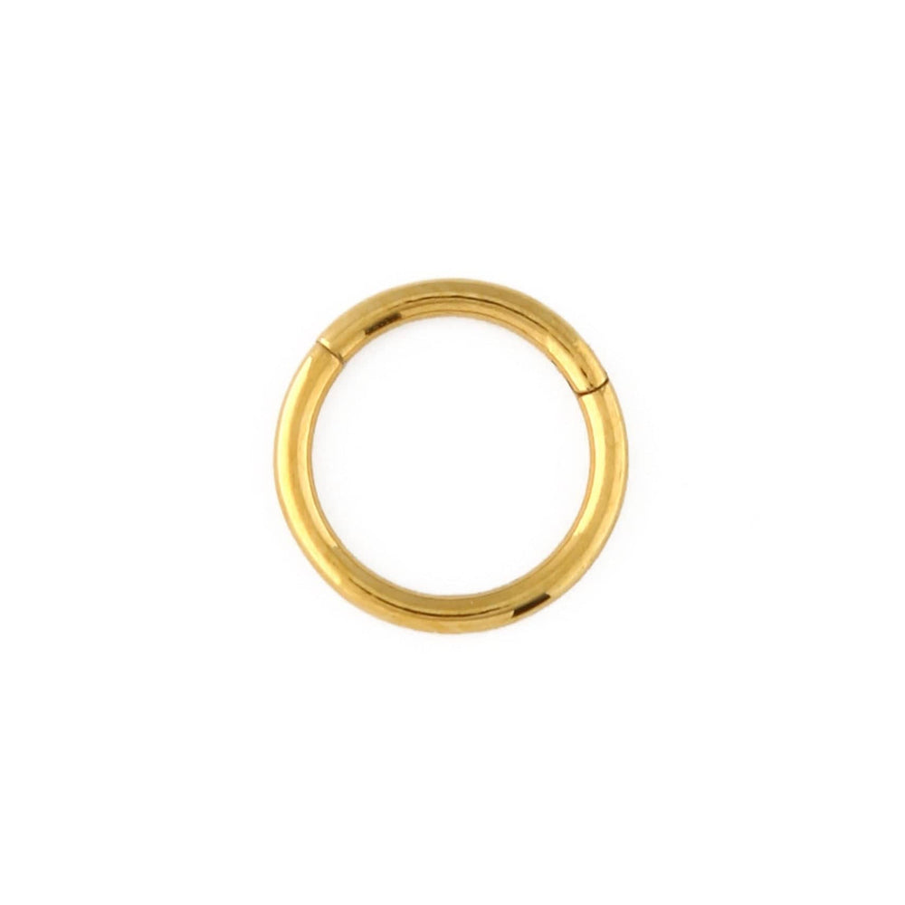 Piercings Clean Metal Clicker Hoop 8mm - Gold Orelia Jewellery