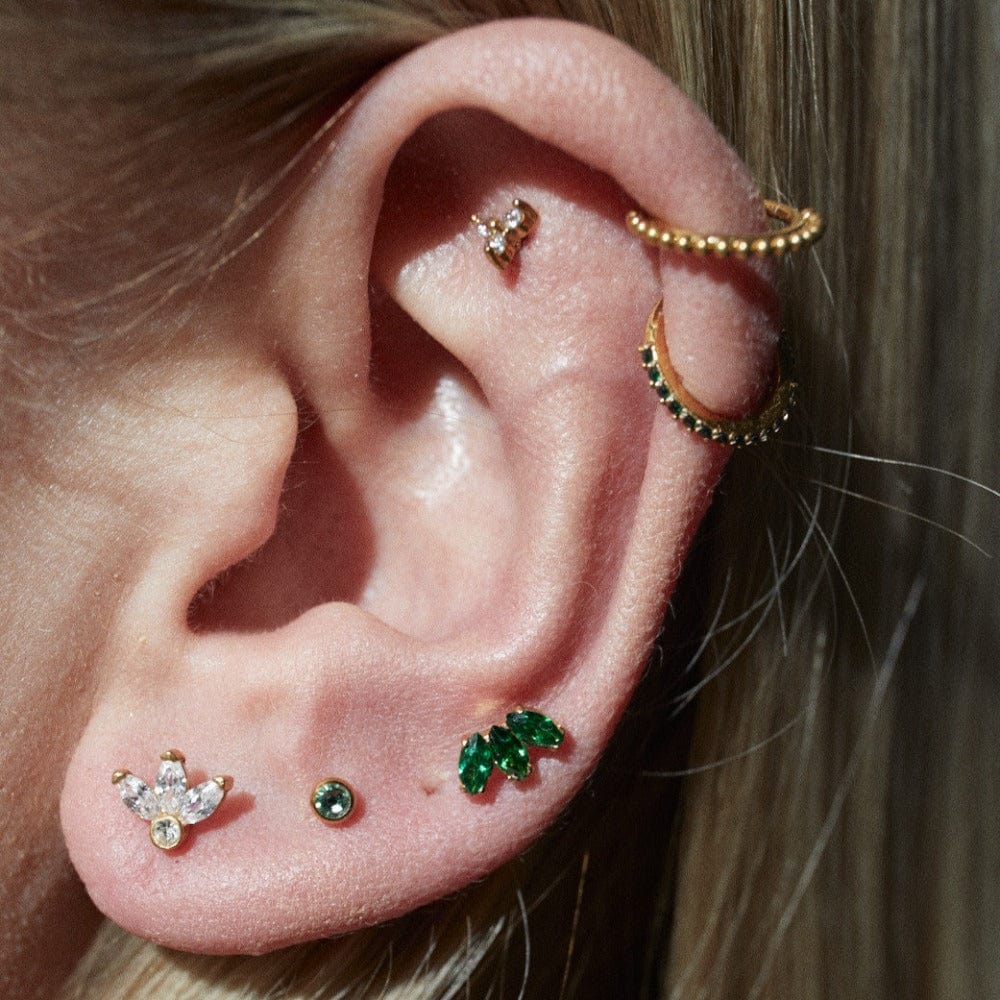 Piercings Emerald Labret Made With Swarovski® Crystal Orelia Jewellery