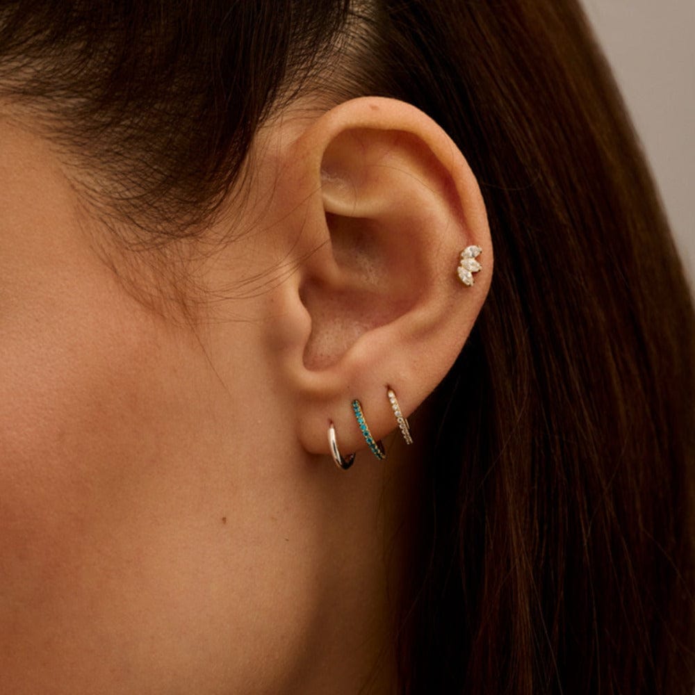 Piercings Emerald Pavé Clicker Hoop 8mm Orelia Jewellery