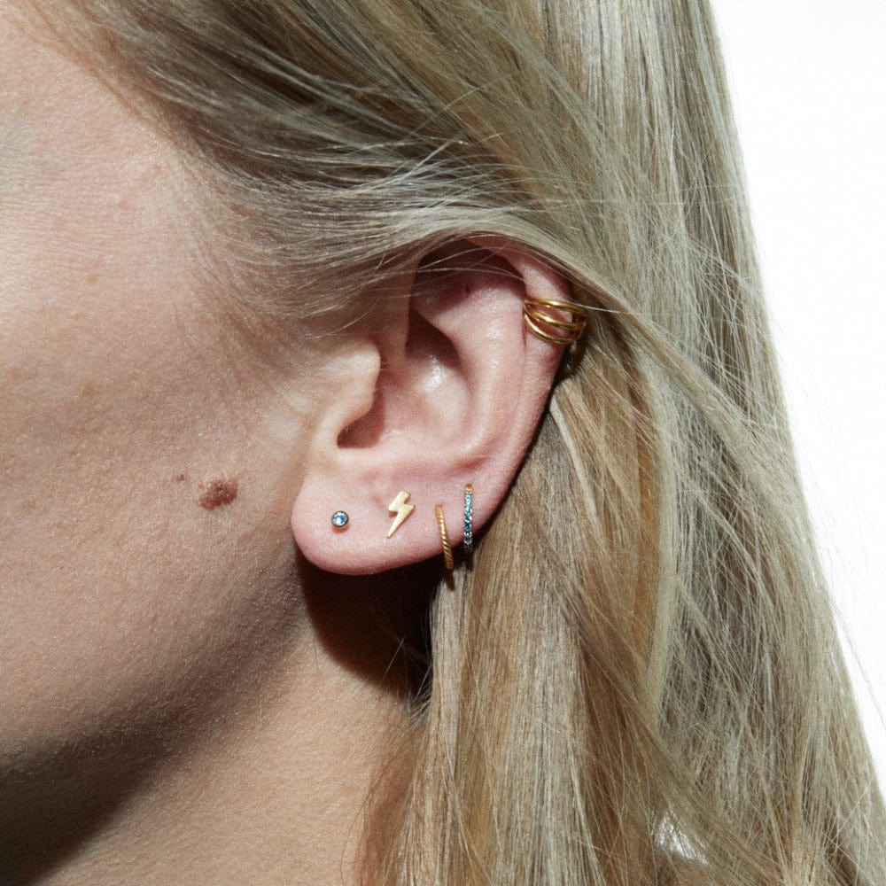 Piercings Triple Row Clicker Hoop 8mm - Gold Orelia Jewellery