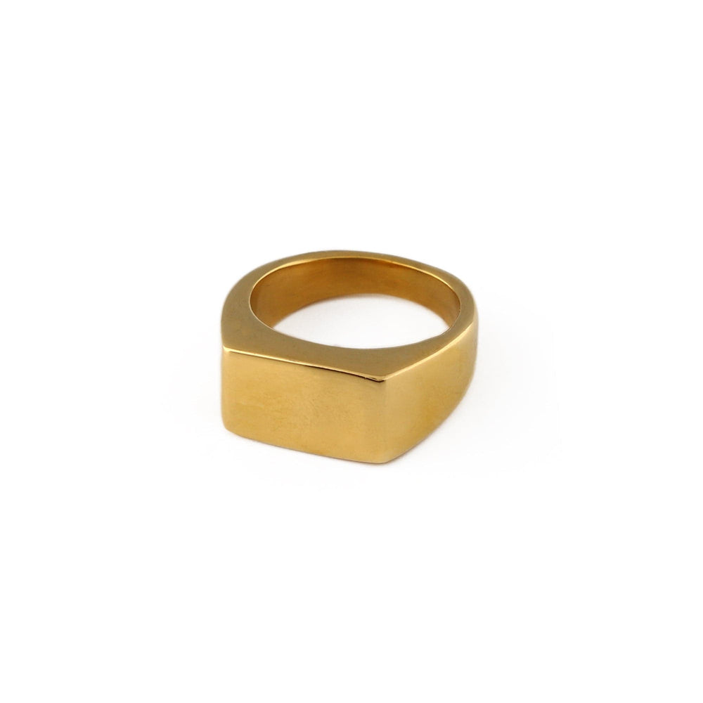 Rings Chunky Signet Ring - Gold Orelia Jewellery