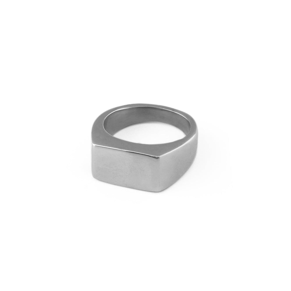Rings Chunky Signet Ring - Silver Orelia Jewellery
