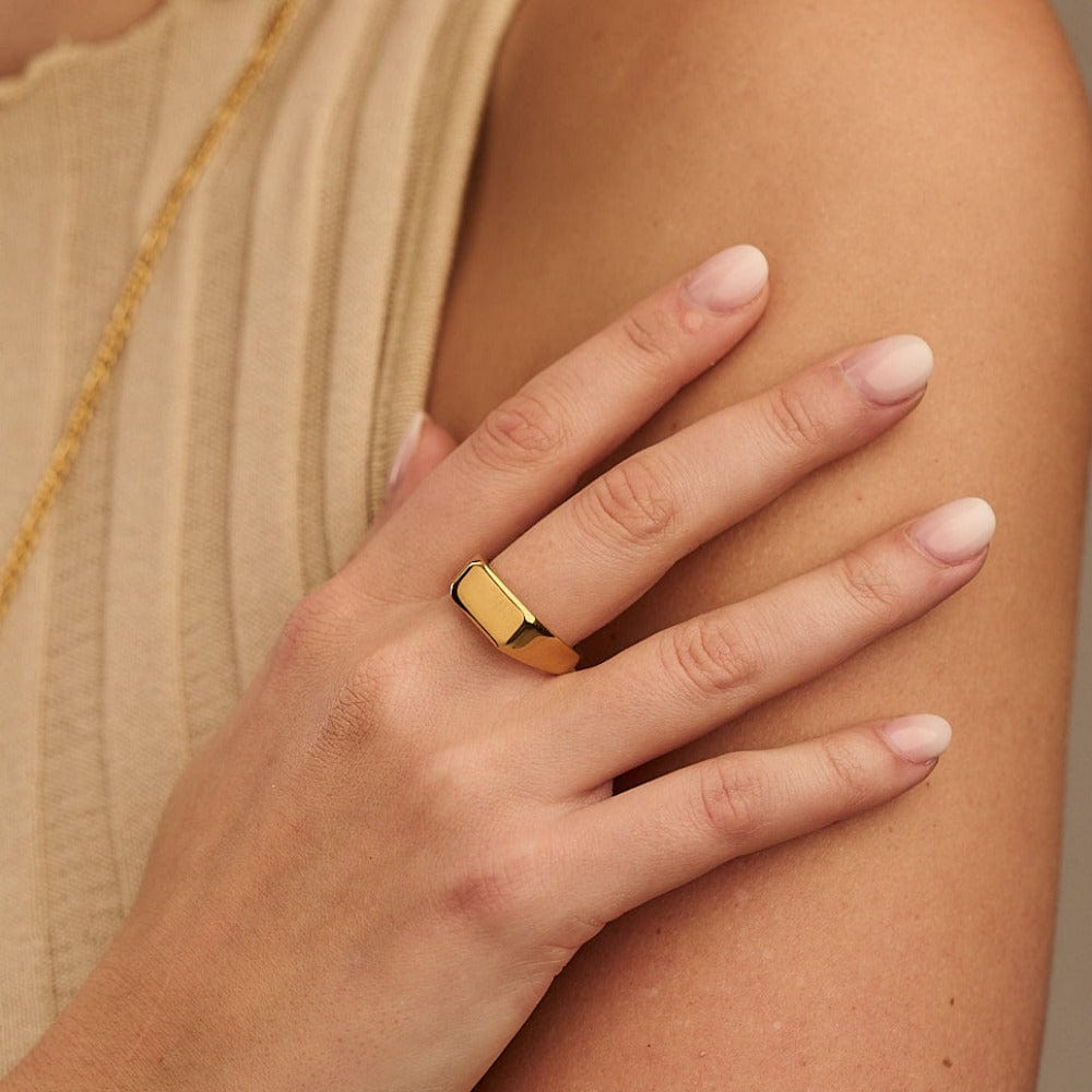 Rings Faceted Rectangle Ring Orelia Jewellery