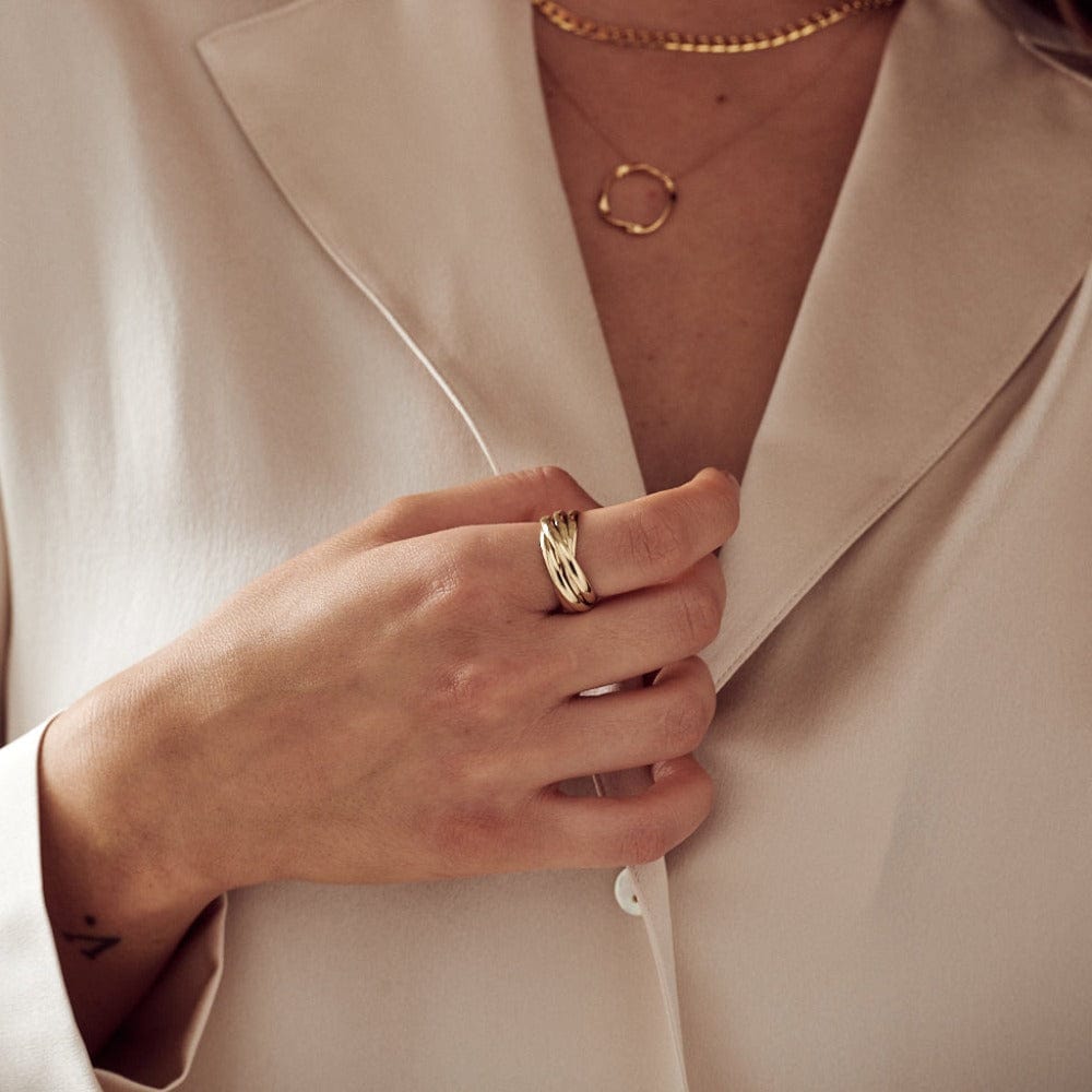 Rings Interlocking Rings - Gold Orelia Jewellery