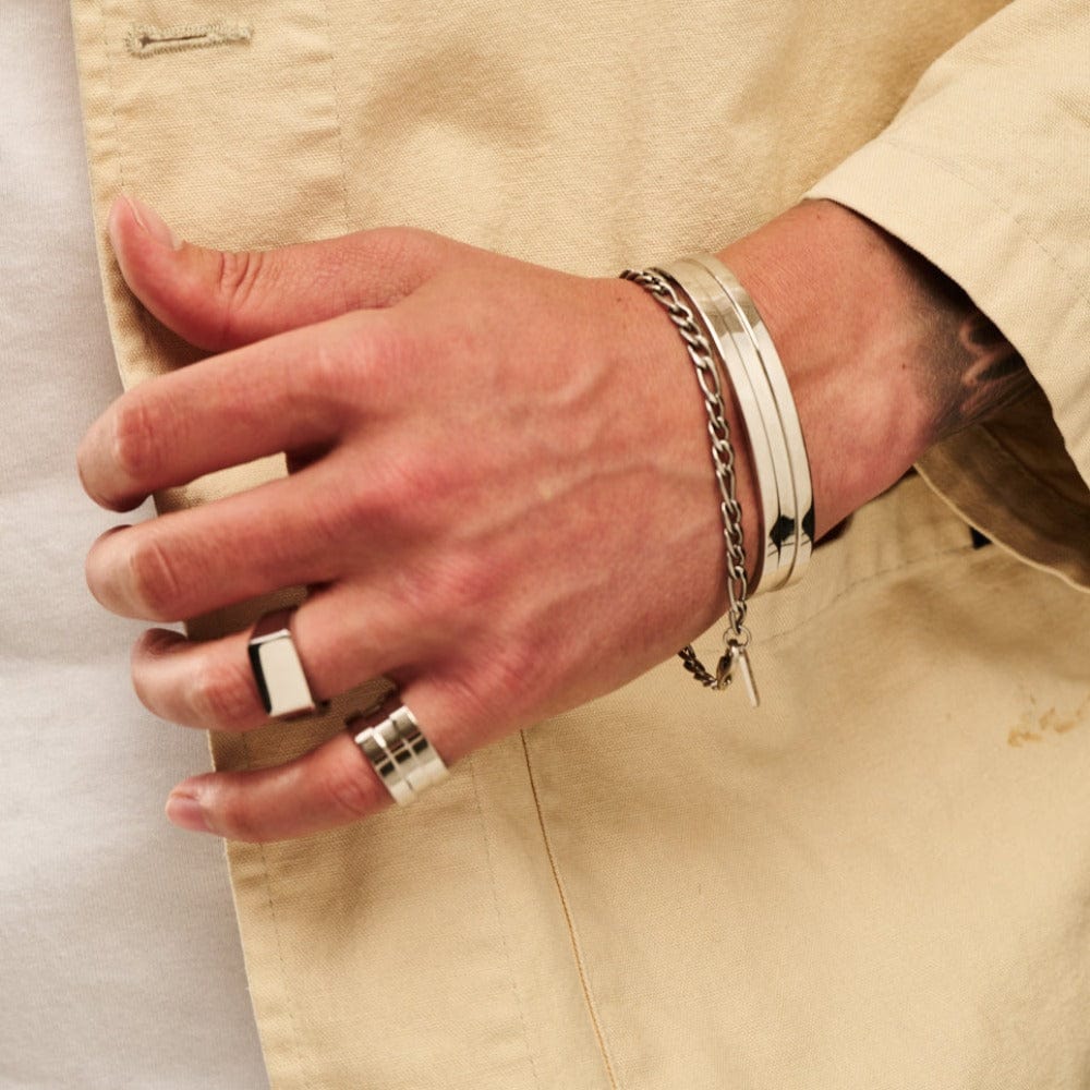 Rings Ridged Ring - Silver Orelia Jewellery