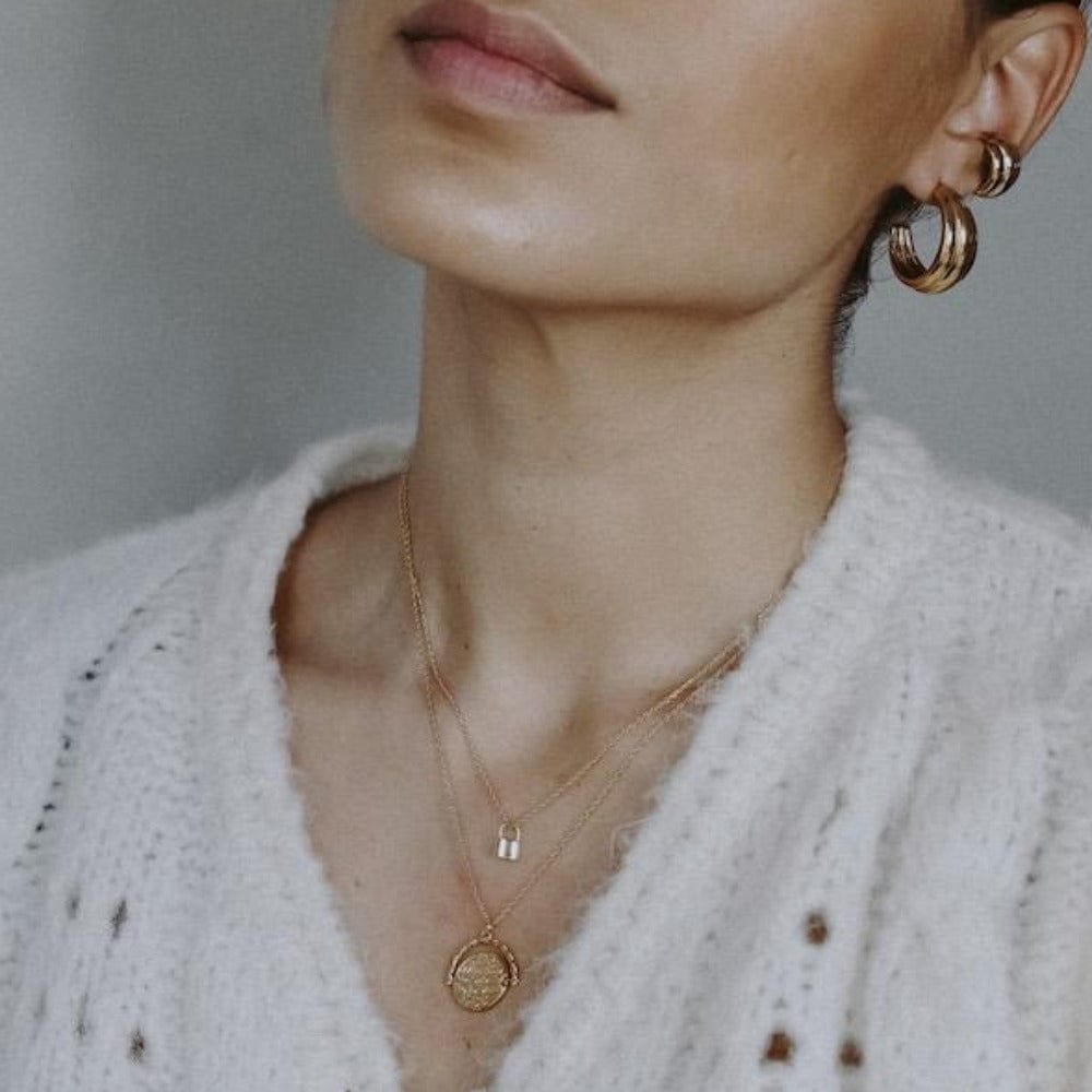 Short Necklaces Coin Spinner Necklace - Gold Orelia Jewellery