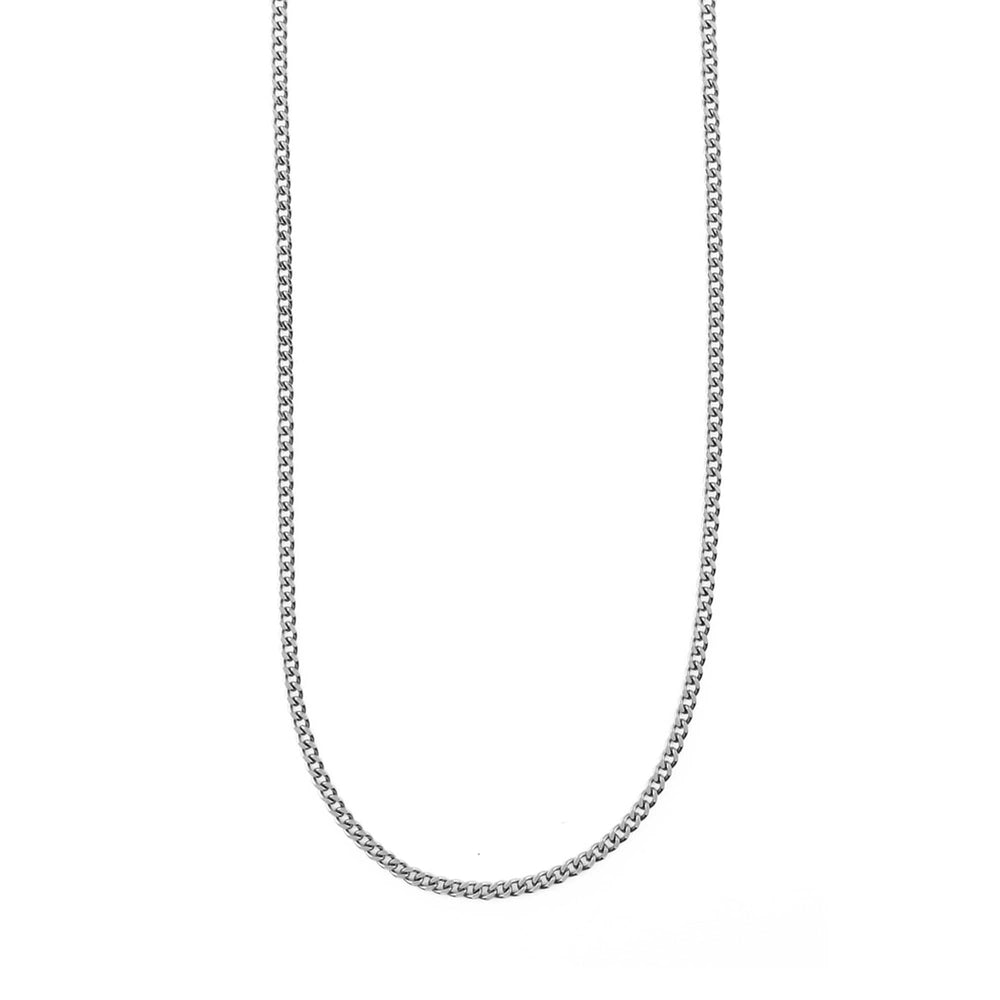 Short Necklaces Fine Curb Chain Necklace - Silver Orelia Jewellery