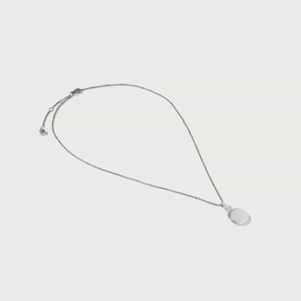 Short Necklaces LUXE Domed Disc Necklace - Silver Orelia Jewellery