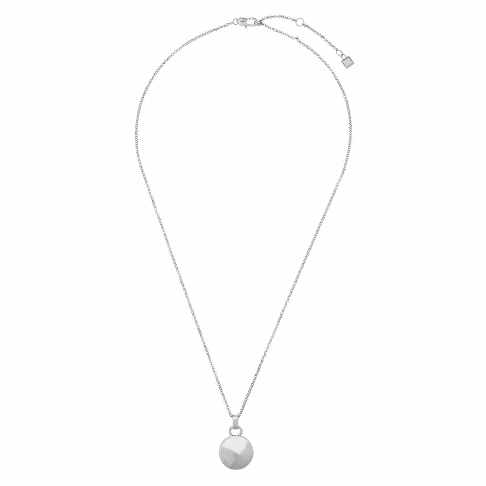 Short Necklaces LUXE Domed Disc Necklace - Silver Orelia Jewellery