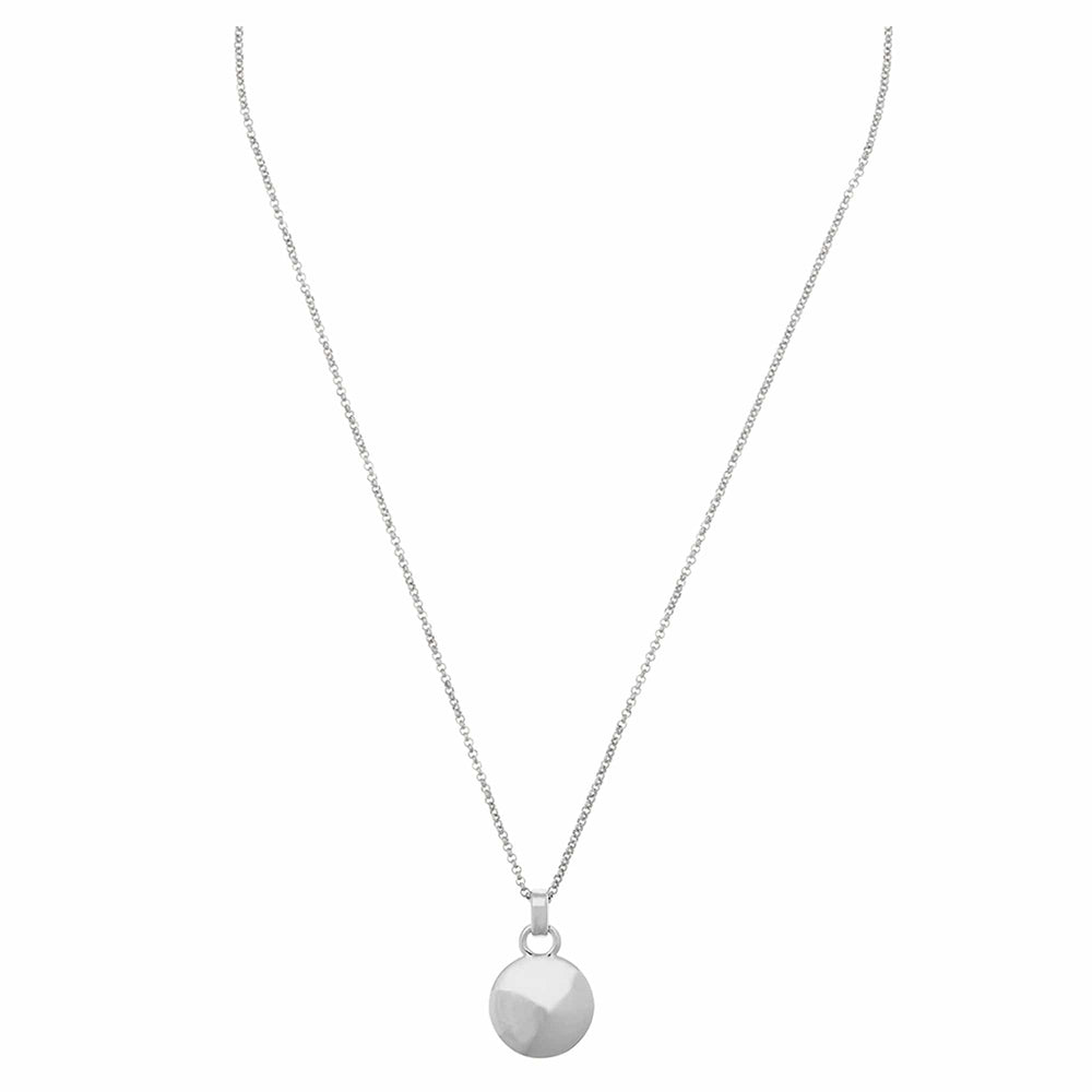 Short Necklaces LUXE Domed Disc Necklace - Silver Orelia Jewellery