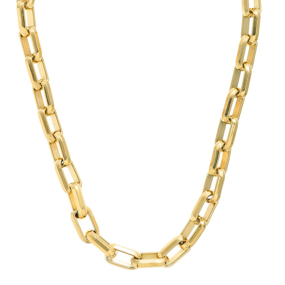 Short Necklaces LUXE Rectangle Link T-Bar Necklace - Gold Orelia Jewellery
