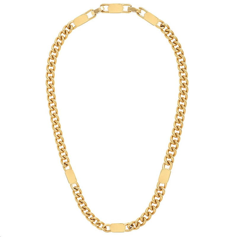 Short Necklaces LUXE Stationed Tag Necklace - Gold Orelia Jewellery