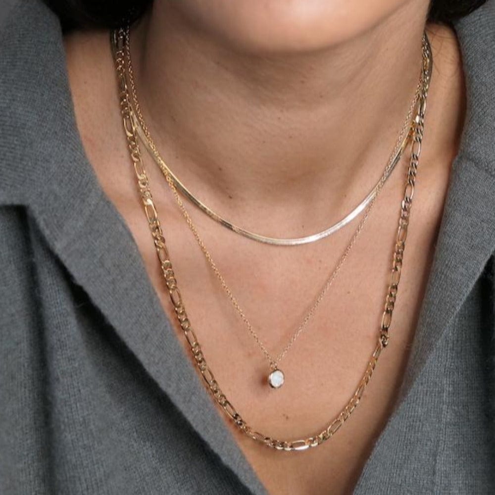 Short Necklaces White Opal Necklace Made With Swarovski® Crystals - Gold Orelia Jewellery